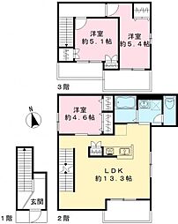 杉並区和泉4丁目マンション 3LDKの間取図画像