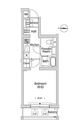 カーサスプレンディッド新中野 1Kの間取図画像
