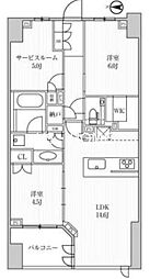 ディームス方南町 2SLDKの間取図画像