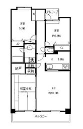 アソシエール中野弐番館 3LDKの間取図画像