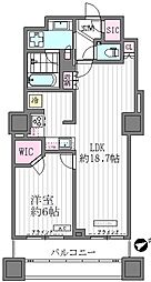 中野ツインマークタワー 1LDKの間取図画像