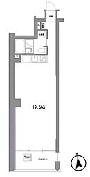 ラグゼナ東高円寺 ワンルームの間取図画像