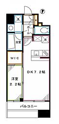 アジールコフレ中野坂上 1DKの間取図画像