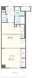 SAパームレジデンス 1LDKの間取図画像