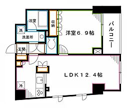 エスティメゾン哲学堂 1LDKの間取図画像