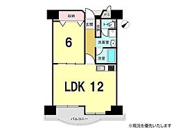 エスポワール神通 1LDKの間取図画像