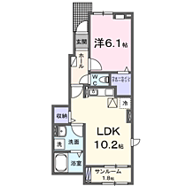 アクオスII 101 ｜ 神奈川県秦野市北矢名547-3（賃貸アパート1LDK・1階・44.02㎡） その2