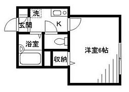 ル・グラン中野沼袋 1Kの間取図画像