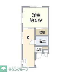 ノーブルヴィサージュ石神井 1Kの間取図画像