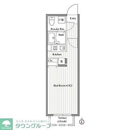 ZESTY新江古田 ワンルームの間取図画像