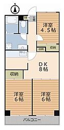 エルムヒルズNARUSAWA 2LDKの間取図画像