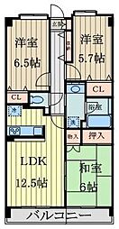 ライフステージ武蔵野 3LDKの間取図画像