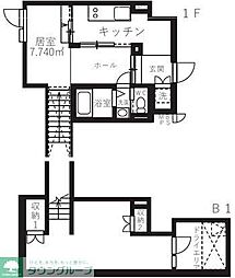 ミオテゾーロ哲学堂カーザ 1SLDKの間取図画像