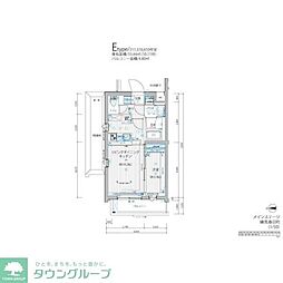 メインステージ練馬春日町 1LDKの間取図画像