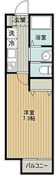 キャメル清瀬市野塩 1Kの間取図画像