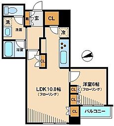 ウエストパークタワー池袋 1LDKの間取図画像