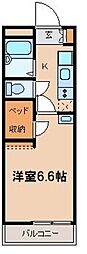 レオパレスラルジュ 1Kの間取図画像