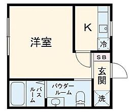 リヴェール下井草 ワンルームの間取図画像