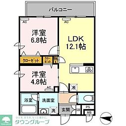 CozyCourt大泉学園 2LDKの間取図画像