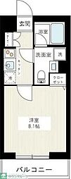 AZEST新桜台 1Kの間取図画像