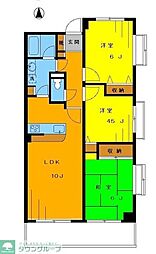 ライオンズマンション中野桃園 3LDKの間取図画像