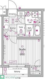 ガーラ・グランディ小竹向原 1Kの間取図画像