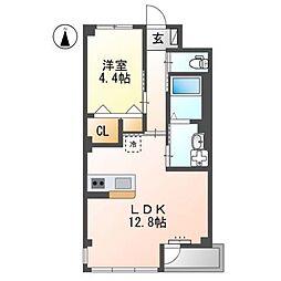 ラヴィサーレ 1LDKの間取図画像
