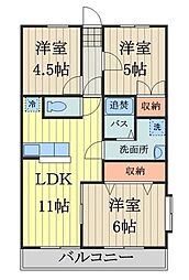 パークハウス梶野 3LDKの間取図画像