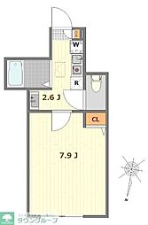 練馬区三原台1丁目アパート 1Kの間取図画像