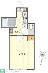 練馬区三原台1丁目アパート 1Kの間取図画像