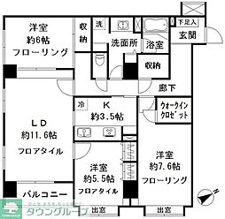 サンクレスト石神井公園 3LDKの間取図画像