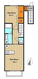 バレンシアコート練馬 1LDKの間取図画像