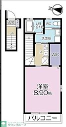 エスパーダ小竹町 1Kの間取図画像