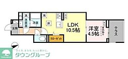セレスティア清水 1LDKの間取図画像