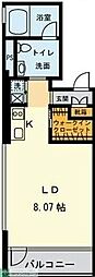 ふぁーぶる2 ワンルームの間取図画像