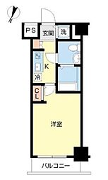 スカイコート中村橋2 1Kの間取図画像