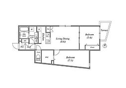 Branche阿佐ヶ谷 2LDKの間取図画像