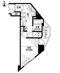 プレール・ドゥーク豊島園 1Kの間取図画像