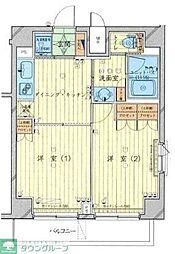 ルーブル都立家政伍番館 2DKの間取図画像