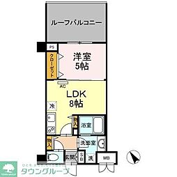 タンドリュクスプレミアム 1LDKの間取図画像