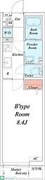 リブリStellaHana 1Kの間取図画像