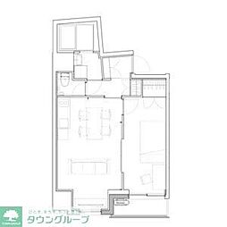 都営大江戸線 豊島園駅 徒歩9分の賃貸マンション 6階1LDKの間取り