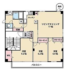 西武池袋線 練馬高野台駅 徒歩10分の賃貸マンション 3階3LDKの間取り
