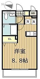 西武新宿線 下井草駅 徒歩4分の賃貸マンション 3階1Kの間取り