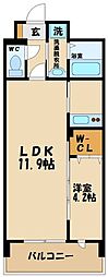 エテルノアイ 1LDKの間取図画像