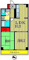 JR総武線 小岩駅 徒歩3分の賃貸マンション 11階2LDKの間取り