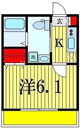 天成1番館 1Kの間取図画像