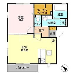 コンフォート1 1LDKの間取図画像