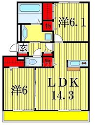ステラルーチェ 2LDKの間取図画像