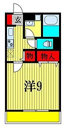 メゾン・ルミエール ワンルームの間取図画像